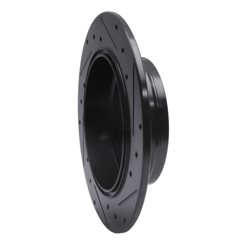 Honda CR-V Brake Rotor (1) - Rear Left - R1 Concepts - Drilled & Slotted - Black - `02-`04